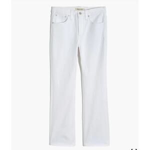 Madewell Cali Slim Demi Boot Cut Jeans Size 28 High Rise White Stretch Boho